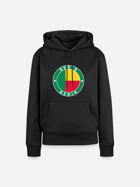 Benin - Frauen Premium Bio Hoodie - Schwarz