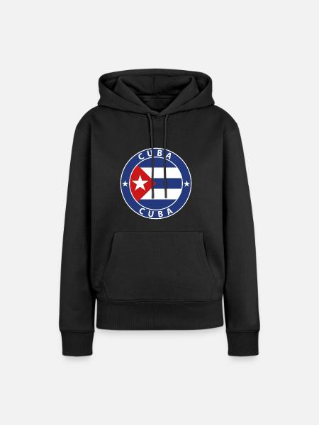 Kuba - Frauen Premium Bio Hoodie - Schwarz