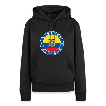 Ecuador - Frauen Premium Bio Hoodie - Schwarz - Vorne - Julia (174cm)