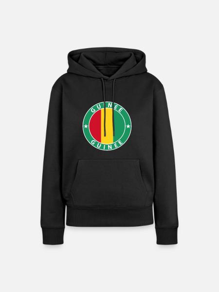 Guinée - Frauen Premium Bio Hoodie - Schwarz