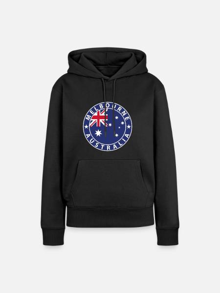 Melbourne - Frauen Premium Bio Hoodie - Schwarz