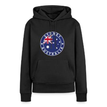 Sydney - Sweat à capuche Premium bio Femme - noir - Devant - Julia (174cm)