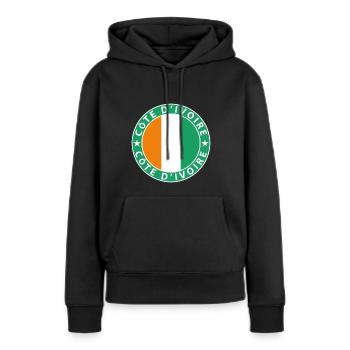 Elfenbeinküste - Frauen Premium Bio Hoodie - Schwarz - Vorne - Julia (174cm)