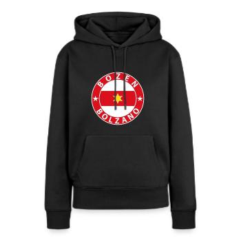 Bolzano - Sweat à capuche Premium bio Femme - noir - Devant - Julia (174cm)