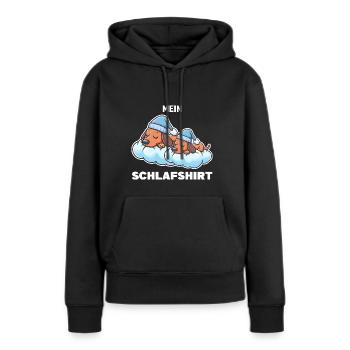 Schlafshirt Dachshund Schlafanzug Geschenk - Frauen Premium Bio Hoodie - Schwarz - Vorne - Julia (174cm)