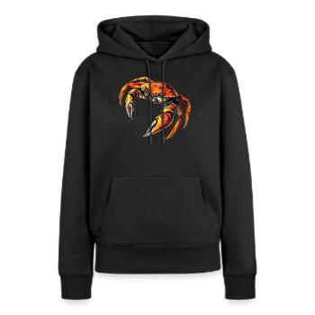 Krebs Krabbe Krebstiere Crab Strandkrabbe Krebse - Frauen Premium Bio Hoodie - Schwarz - Vorne - Julia (174cm)