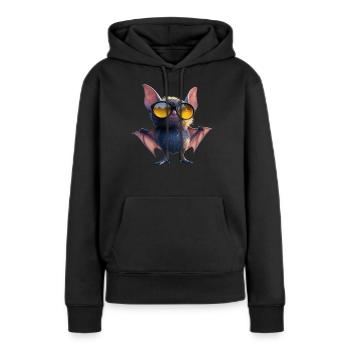 Fledermaus Flughund Vampir Bat Süße Fledemäuse - Frauen Premium Bio Hoodie - Schwarz - Vorne - Julia (174cm)