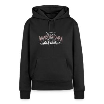 Randonnée Femme Randonnée Randonnée Femmes - Sweat à capuche Premium bio Femme - noir - Devant - Julia (174cm)