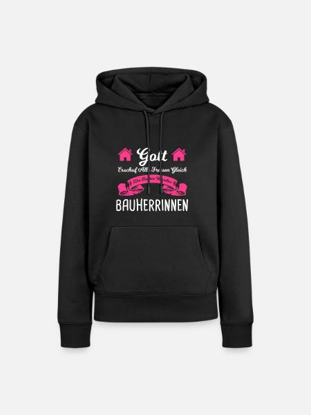 Bauherrin Bauherr Hausbau Geschenk - Frauen Premium Bio Hoodie - Schwarz