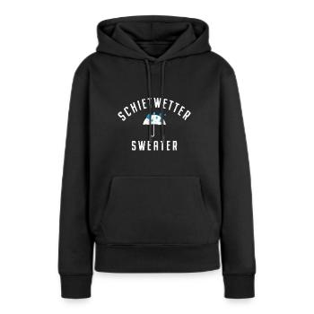 Schietwetter Sweater Kuschelig Warm Winter Herbst - Frauen Premium Bio Hoodie - Schwarz - Vorne - Julia (174cm)