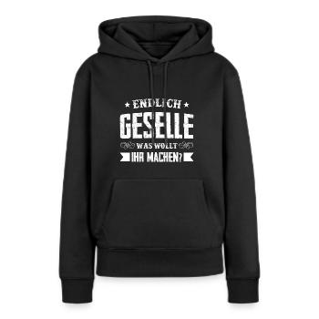 Geselle 2023 Geselle Geselle bestanden Geschenk - Frauen Premium Bio Hoodie - Schwarz - Vorne - Julia (174cm)
