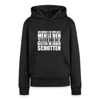 Schottland Schotte Schottisch Geschenk - Frauen Premium Bio Hoodie - Schwarz - Vorne - Julia (174cm)
