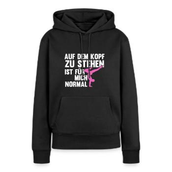 Handstand Turnerin Handstände Geschenk - Frauen Premium Bio Hoodie - Schwarz - Vorne - Julia (174cm)