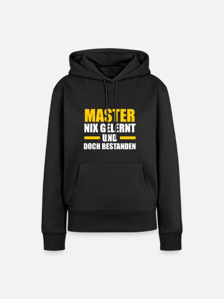 Master Prüfung Mastertitel Geschenk - Frauen Premium Bio Hoodie - Schwarz