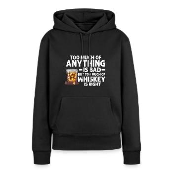 Whiskey trinken Whiskey trinken Whiskey Geschenk - Frauen Premium Bio Hoodie - Schwarz - Vorne - Julia (174cm)