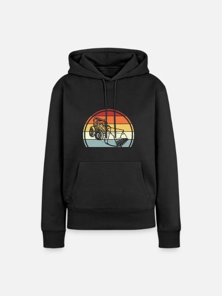 Bagger - Frauen Premium Bio Hoodie - Schwarz