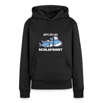Schlafanzug Hai Haie Geschenk - Frauen Premium Bio Hoodie - Schwarz - Vorne - Julia (174cm)