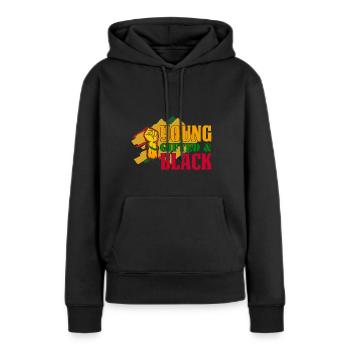 Black History Month Black History American - Frauen Premium Bio Hoodie - Schwarz - Vorne - Julia (174cm)