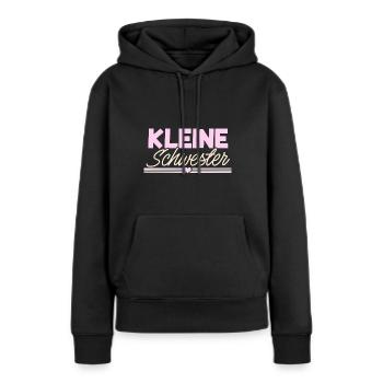 Kleine Schwester - Frauen Premium Bio Hoodie - Schwarz - Vorne - Julia (174cm)