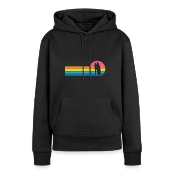 Surfeuse Surfeuse - Sweat à capuche Premium bio Femme - noir - Devant - Julia (174cm)