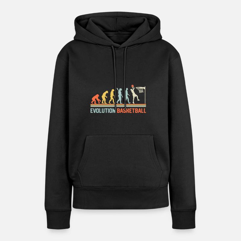 Basketball Evolution - Women’s Premium Organic Hoodie - black