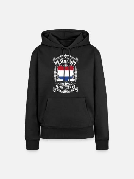 Nederland - Holland - Frauen Premium Bio Hoodie - Schwarz
