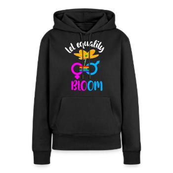 Gleichberechtigung - Frauen Premium Bio Hoodie - Schwarz - Vorne - Julia (174cm)
