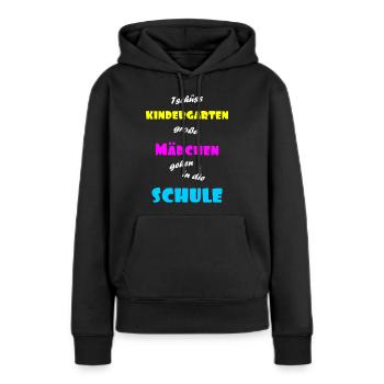 Einschulung Maedchen - Frauen Premium Bio Hoodie - Schwarz - Vorne - Julia (174cm)