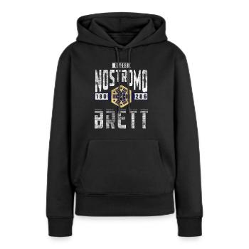 Alien Nostromo grade d'équipage Brett - Sweat à capuche Premium bio Femme - noir - Devant - Julia (174cm)