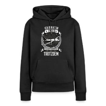 Ich bin kein Engel Flugzeug Flug Pilot Piloten - Frauen Premium Bio Hoodie - Schwarz - Vorne - Julia (174cm)