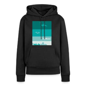 Deep Ocean - Women’s Premium Organic Hoodie - black - Front - Julia (174cm)