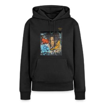 Jean Michel Basquiat Graffiti - Women’s Premium Organic Hoodie - black - Front - Julia (174cm)