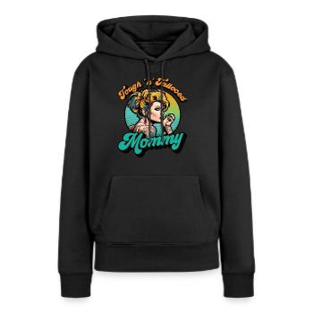 Frauenpower, Mama, coole Mutter, Tattoo Mom, Motiv - Frauen Premium Bio Hoodie - Schwarz - Vorne - Julia (174cm)