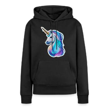 Magisches Einhorn eine zauberhafte Welt für Kinder - Frauen Premium Bio Hoodie - Schwarz - Vorne - Julia (174cm)