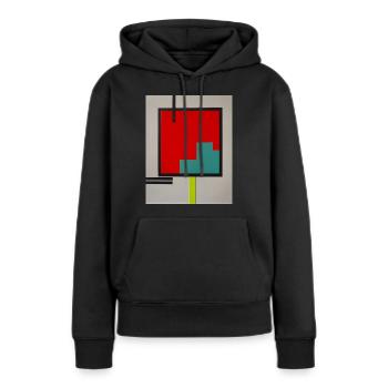 collage - künstlerisches Bild - Frauen Premium Bio Hoodie - Schwarz - Vorne - Julia (174cm)