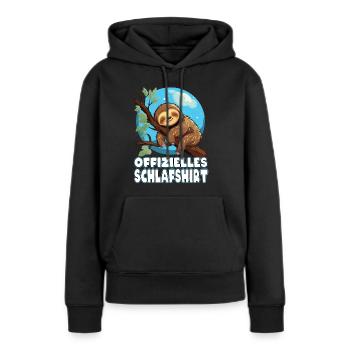 Schlafshirt Offizielles Schlafshirt - Frauen Premium Bio Hoodie - Schwarz - Vorne - Julia (174cm)