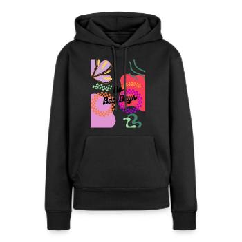 Keine schlechten Tage - Frauen Premium Bio Hoodie - Schwarz - Vorne - Julia (174cm)