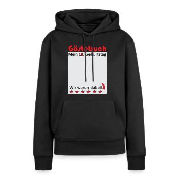 18 Geburtstag Gästebuch - Partygäste Andenken - Frauen Premium Bio Hoodie - Schwarz - Vorne - Julia (174cm)