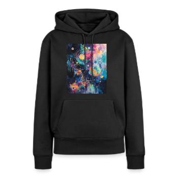 Cosmic Constellations: A Celestial Symphony - Women’s Premium Organic Hoodie - black - Front - Julia (174cm)