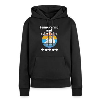 Segeln ist wunderbar - Frauen Premium Bio Hoodie - Schwarz - Vorne - Julia (174cm)