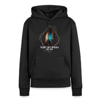 Planetarischer Nebel - Frauen Premium Bio Hoodie - Schwarz - Vorne - Julia (174cm)