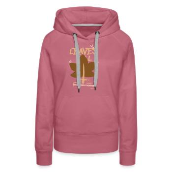 Blätter fallen - Frauen Premium Bio Hoodie - Malve - Vorne - Isabella (175cm)