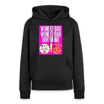 Dortmund - Frauen Premium Bio Hoodie - Schwarz - Vorne - Julia (174cm)