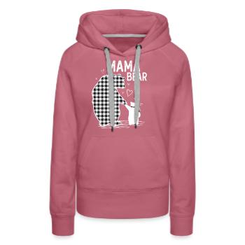 Mama Bear - Frauen Premium Bio Hoodie - Malve - Vorne - Isabella (175cm)