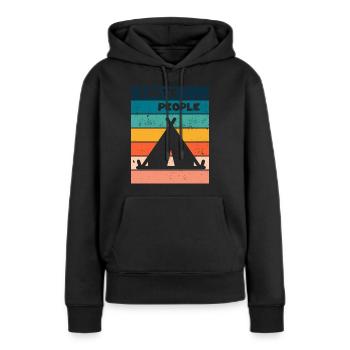 Camper - Sweat à capuche Premium bio Femme - noir - Devant - Julia (174cm)