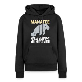 Lamantin - Sweat à capuche Premium bio Femme - noir - Devant - Julia (174cm)
