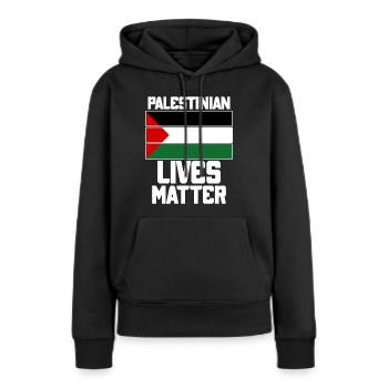 Palestinian Lives Matter | Free Palestine T-Shirt - Sweat à capuche Premium bio Femme - noir - Devant - Julia (174cm)