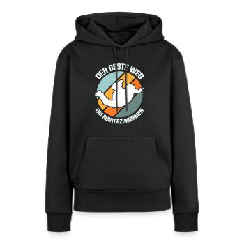 Fallschirmspringen Fallschirmspringer - Frauen Premium Bio Hoodie - Schwarz - Vorne - Julia (174cm)