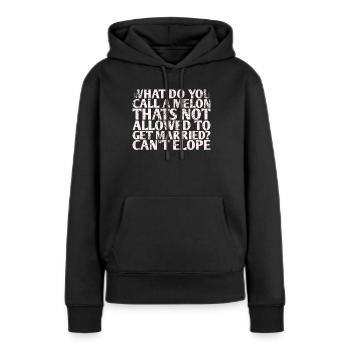 Comment appelez-vous un melon qui n’est pas autorisé? - Sweat à capuche Premium bio Femme - noir - Devant - Julia (174cm)