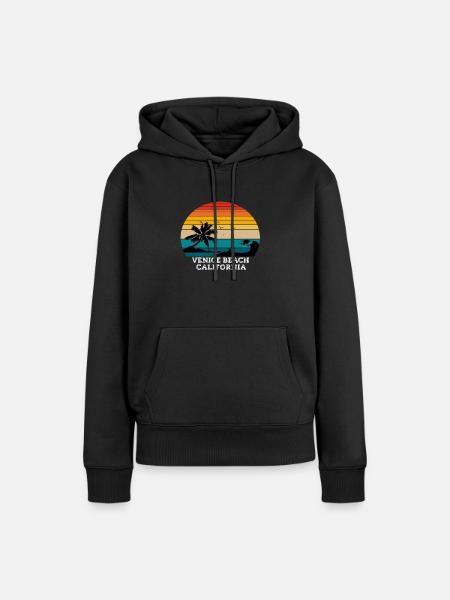 Venice Beach California Beaches - Frauen Premium Bio Hoodie - Schwarz
